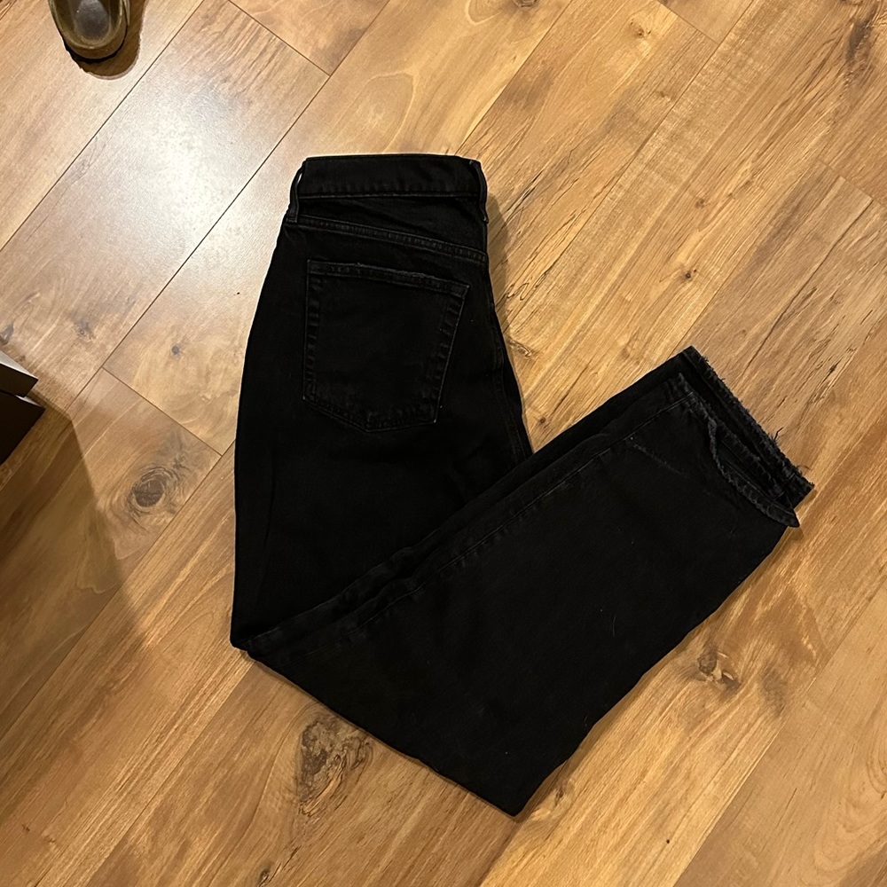 Abercrombie curve love the dad high rise criss cross V waist jeans